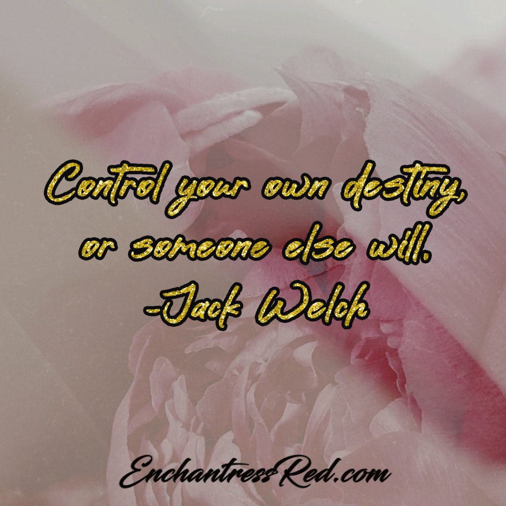 Control your own destiny, or someone else will. ~Jack Welch
