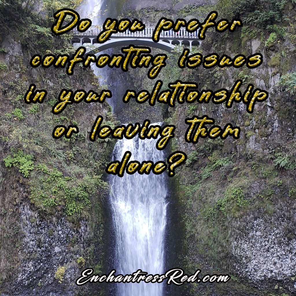 Do you prefer confronting issues in your relationship or leaving them alone?